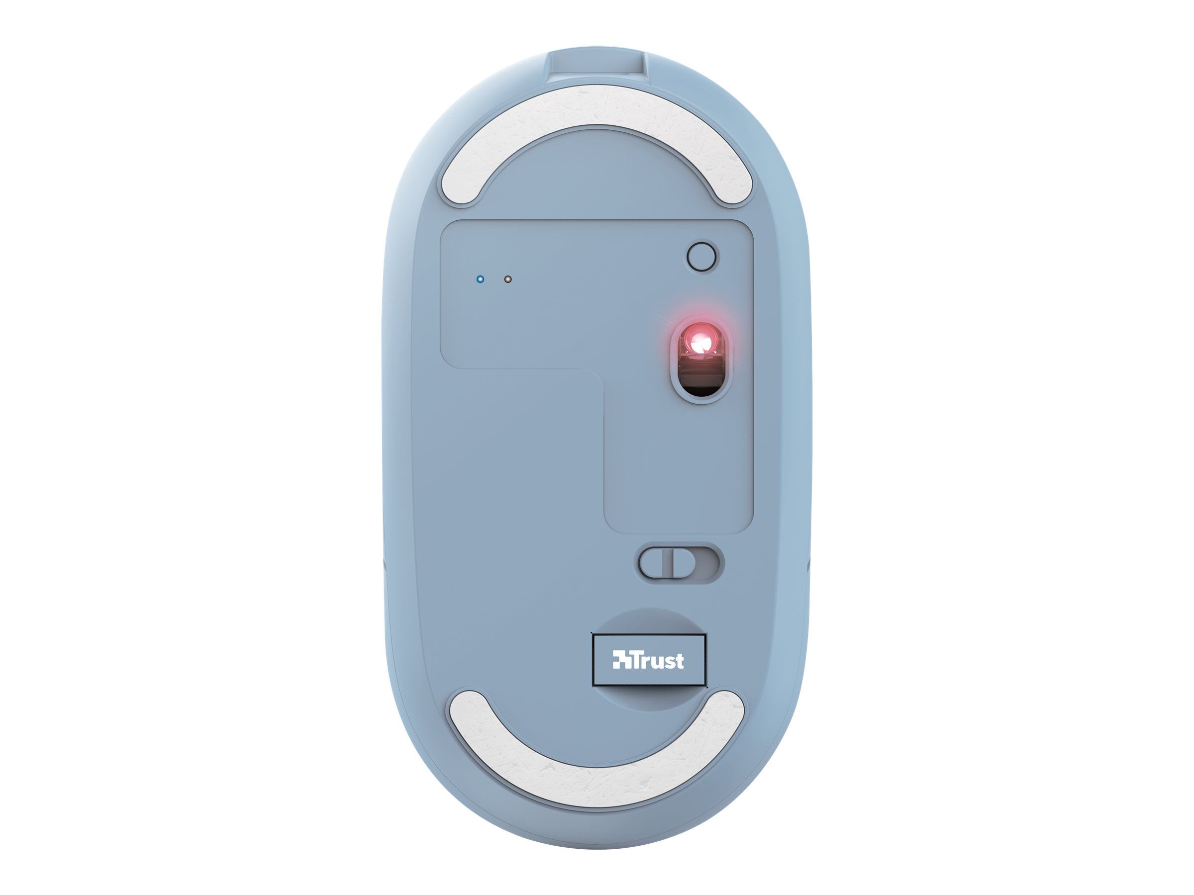 Trust Puck - Maus - rechts- und linkshändig - optisch - 4 Tasten - kabellos - Bluetooth, 2.4 GHz - kabelloser Empfänger (USB)