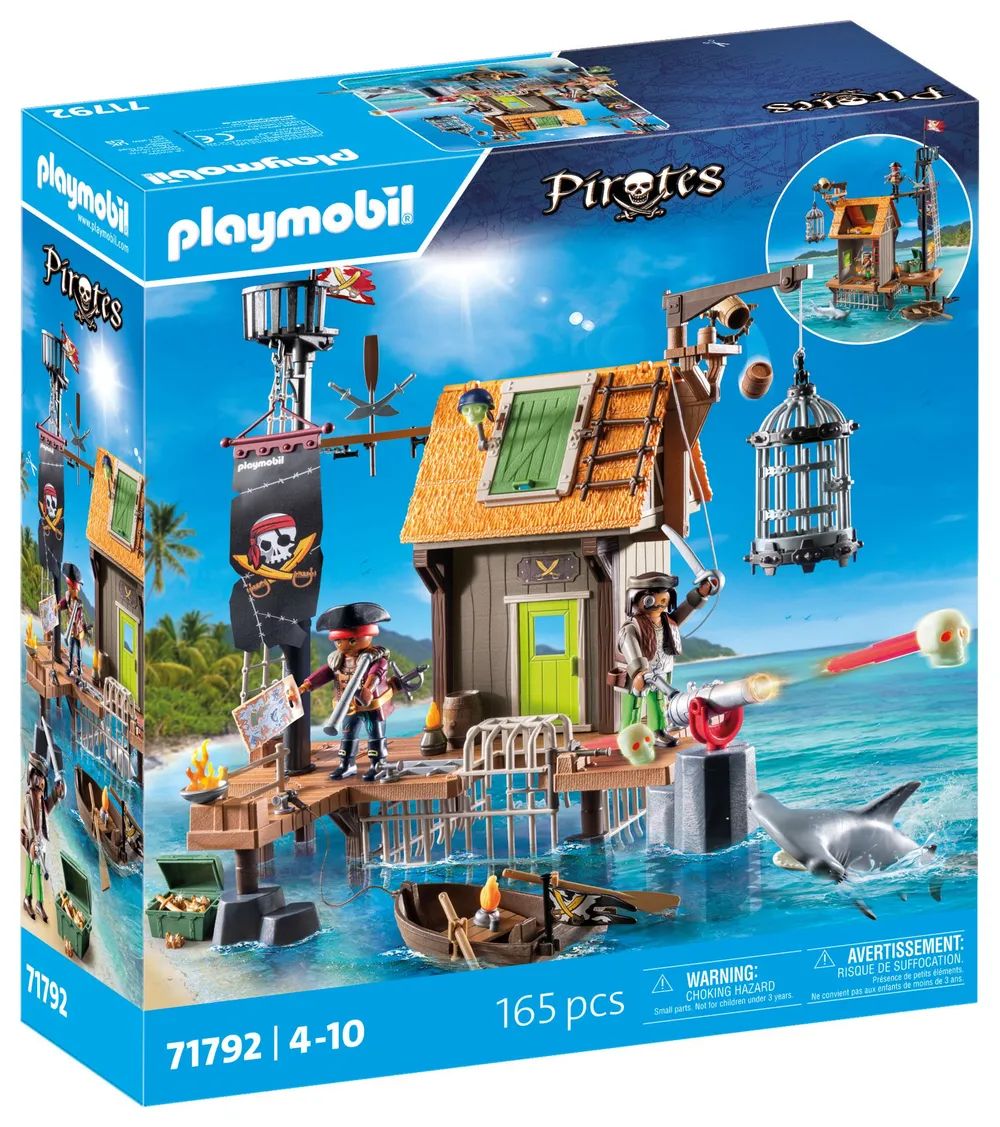 PLAYMOBIL Pirates Piratenhafen mit Seeräuber-Gefängnis - Aktion/Abenteuer - e