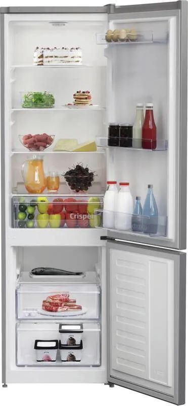 Beko RCSA300K40SN Stand-Kühl-/Gefrierkombination, Silber