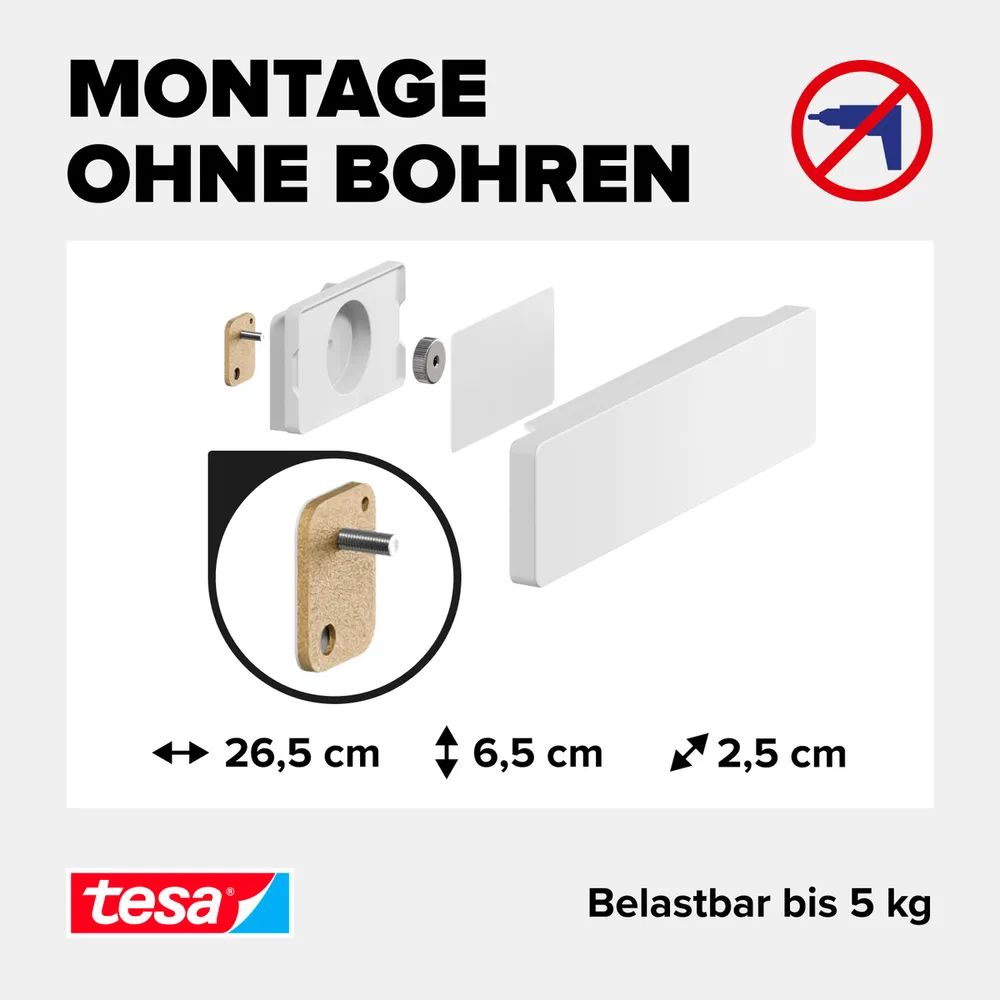 tesa® Messer-Magnetleiste – Edelstahl –