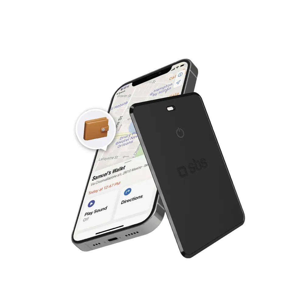 SBS TRACK MY CARD Tracker im Scheckkartenformat, kompatibel mit Apple "Wo ist?"