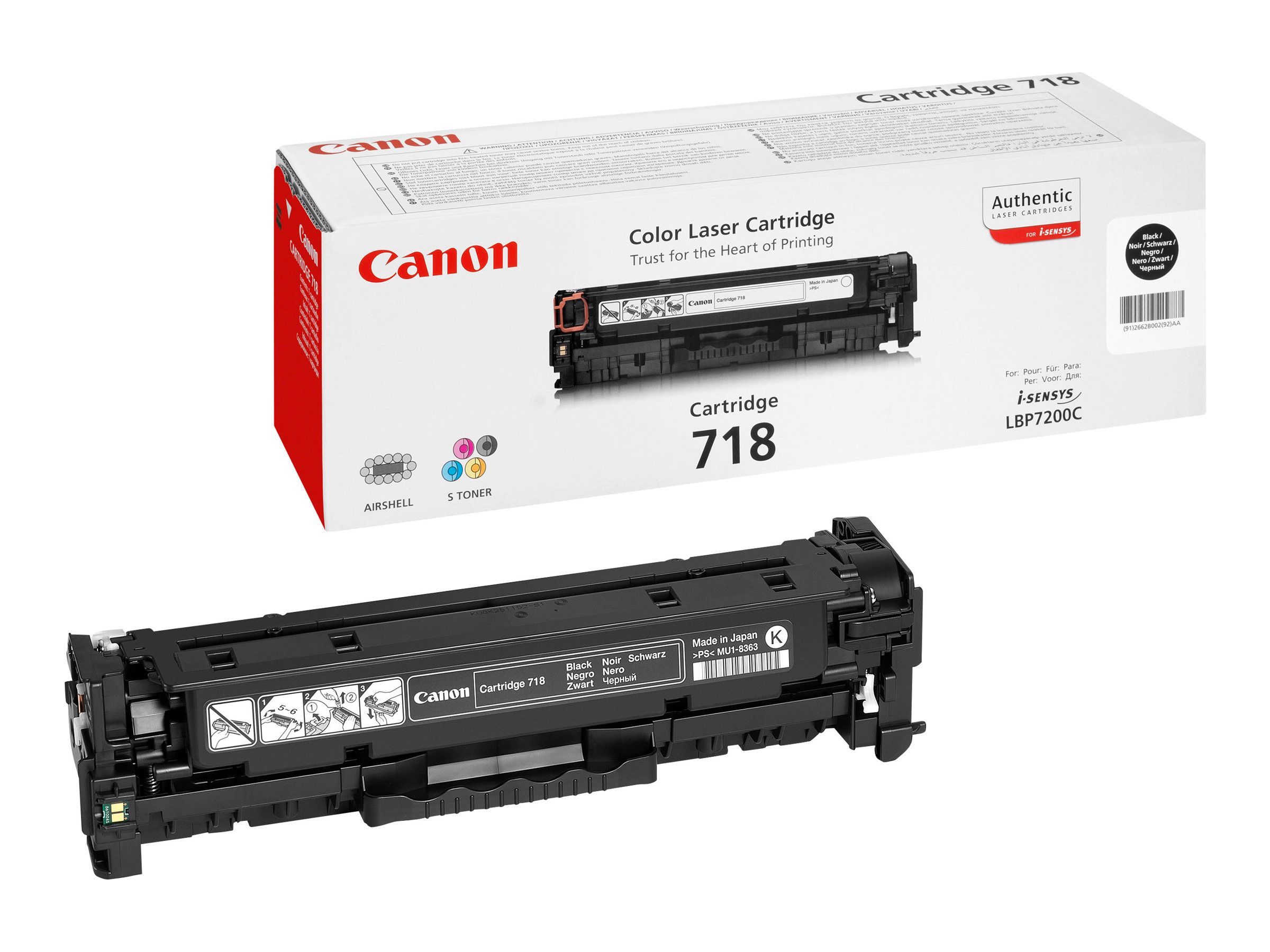 Canon 718 Black - Schwarz - original - Tonerpatrone