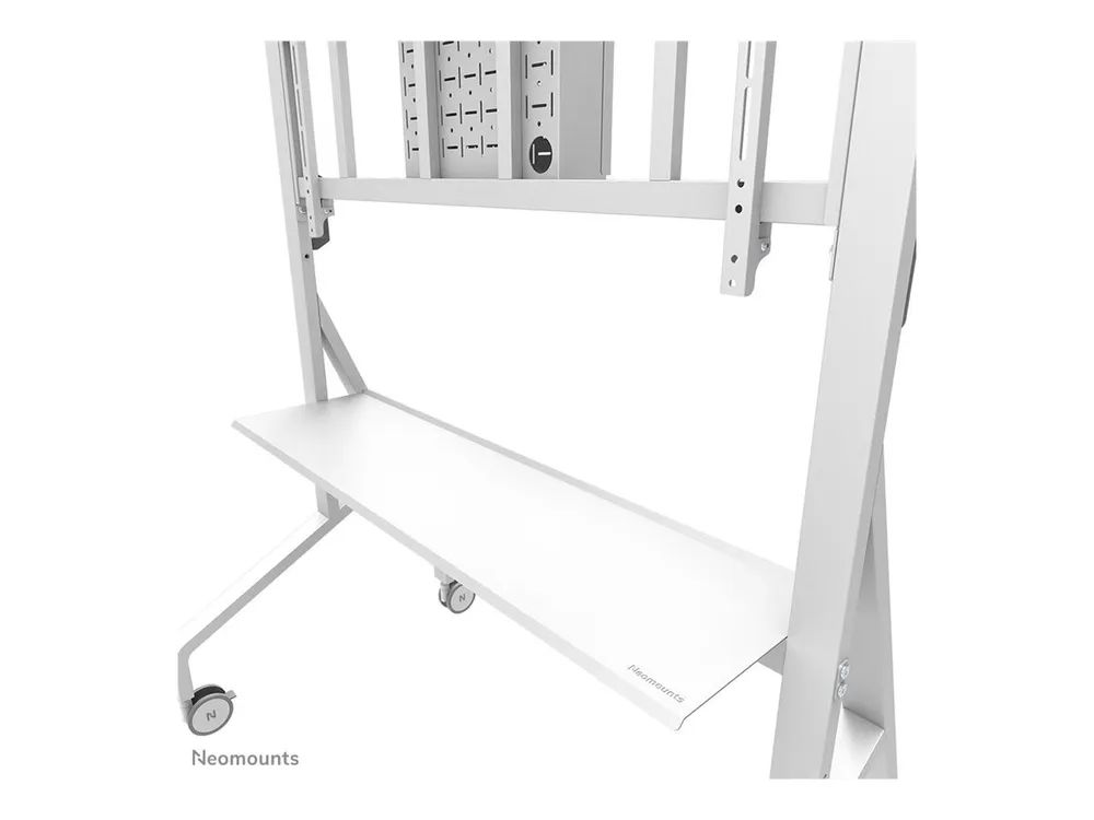 Neomounts FL50-575WH1 - Wagen - robust - für Displayständer - Bodenständer - verriegelbar - Stahl - weiß - Bildschirmgröße: 178.1-301.4 cm (65"-110")