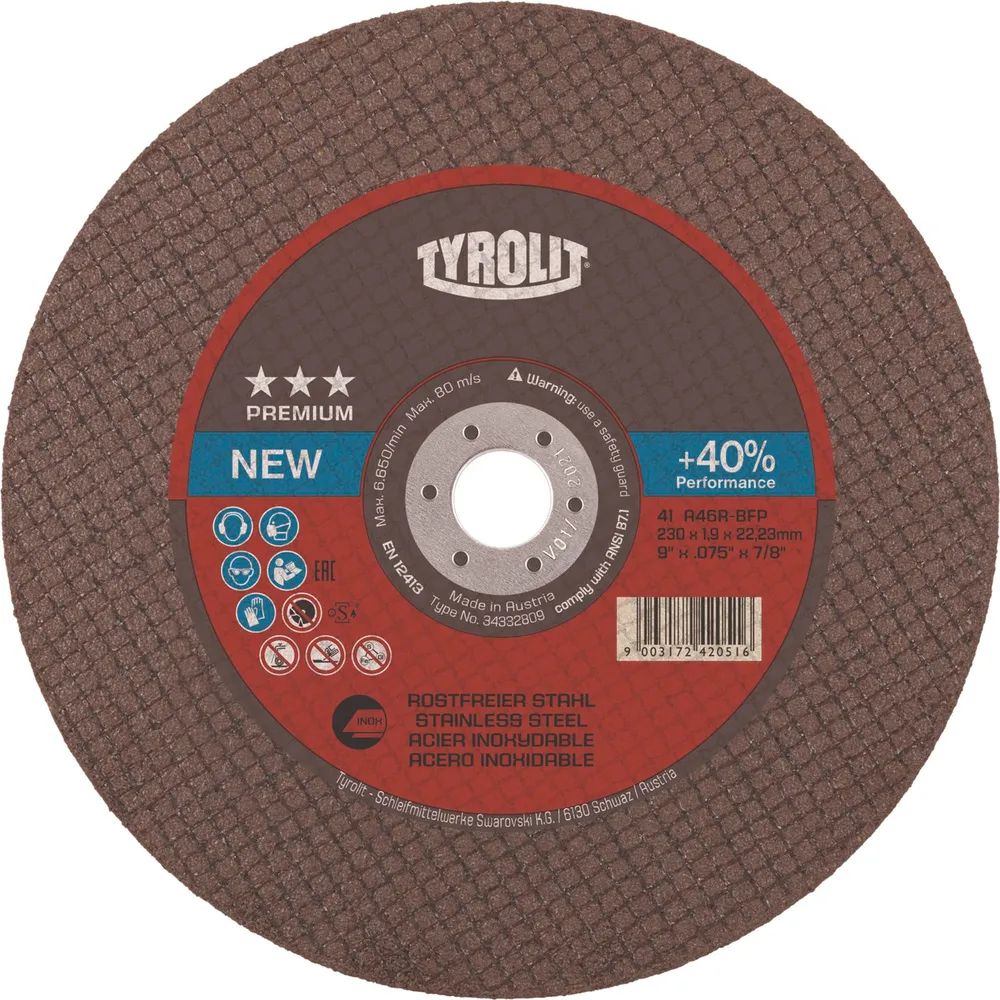 TYROLIT Trennscheibe gerade Premium*** 230 x 2,0 mm Inox Form 41