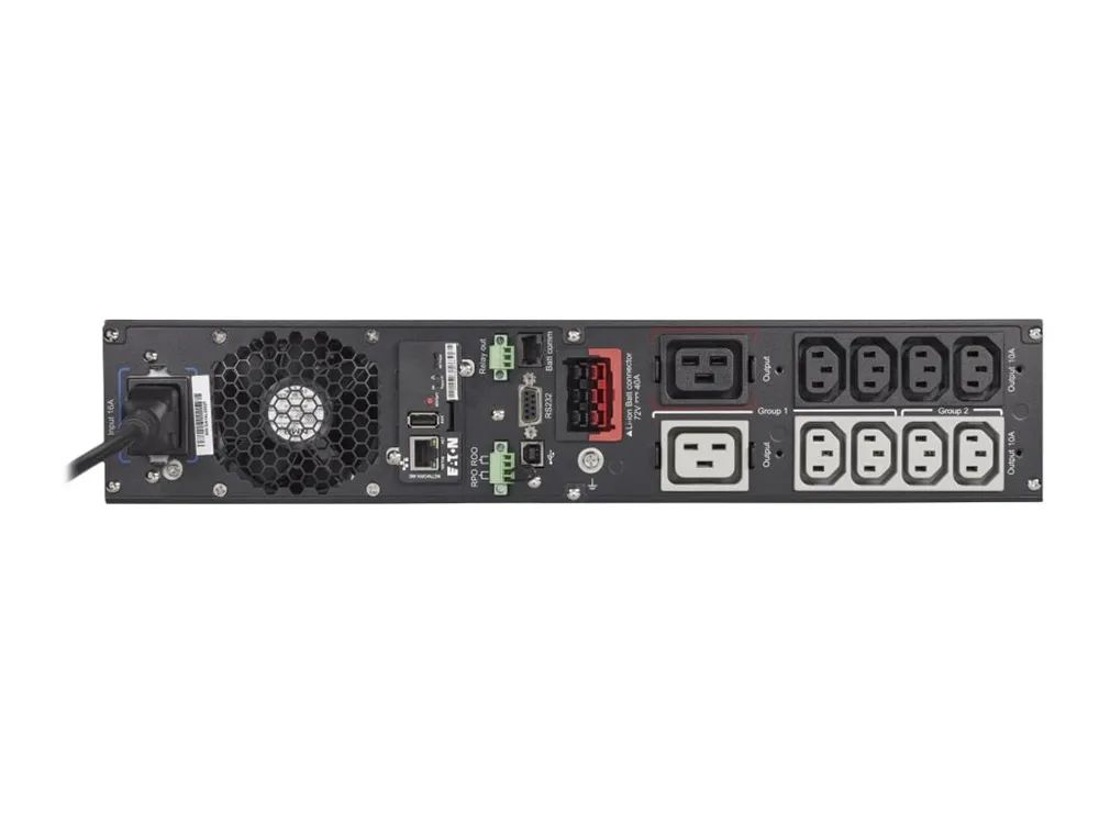 Eaton 9PX Lithium-ion - Netpack - USV (in Rack montierbar/extern) - Wechselstrom 200/208/220/230/240 V - 2400 Watt - 3000 VA - 1-phasig - Ethernet 10/100/1000, RS-232, USB - Ausgangsanschlüsse: 10 - 2U - 48.3 cm (19")