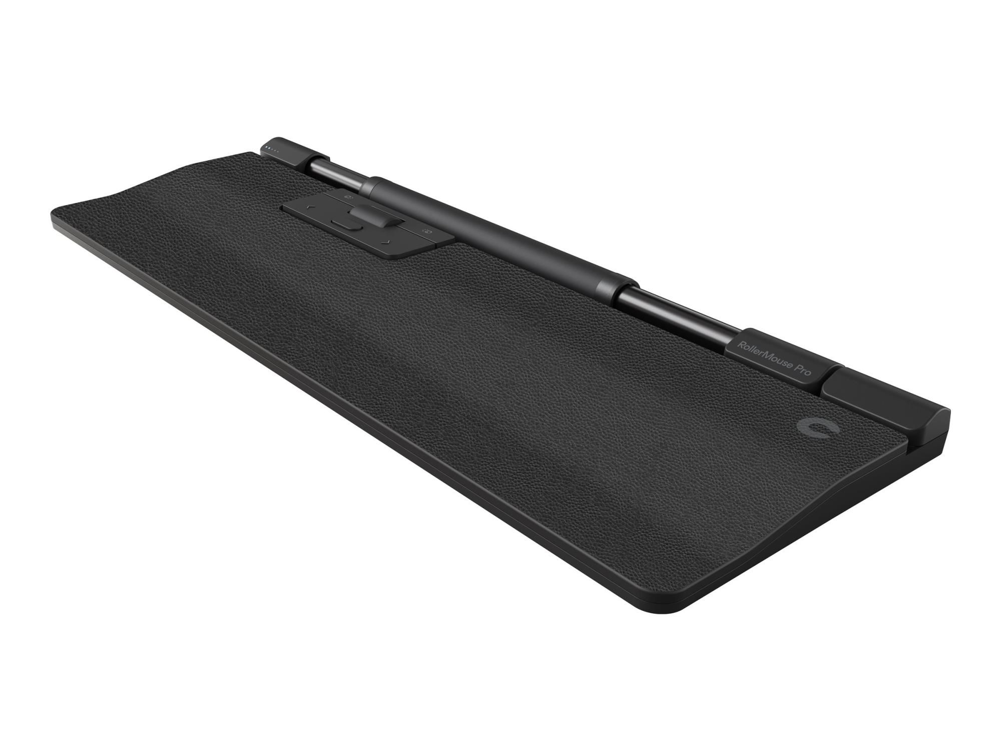 Contour RollerMouse Pro - Zentrale Maus - mit verlängerter Armauflage und veganem Leder
