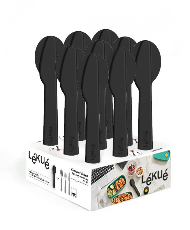 Lékué Besteck mit Etui, Display, 9 Stk. - Black