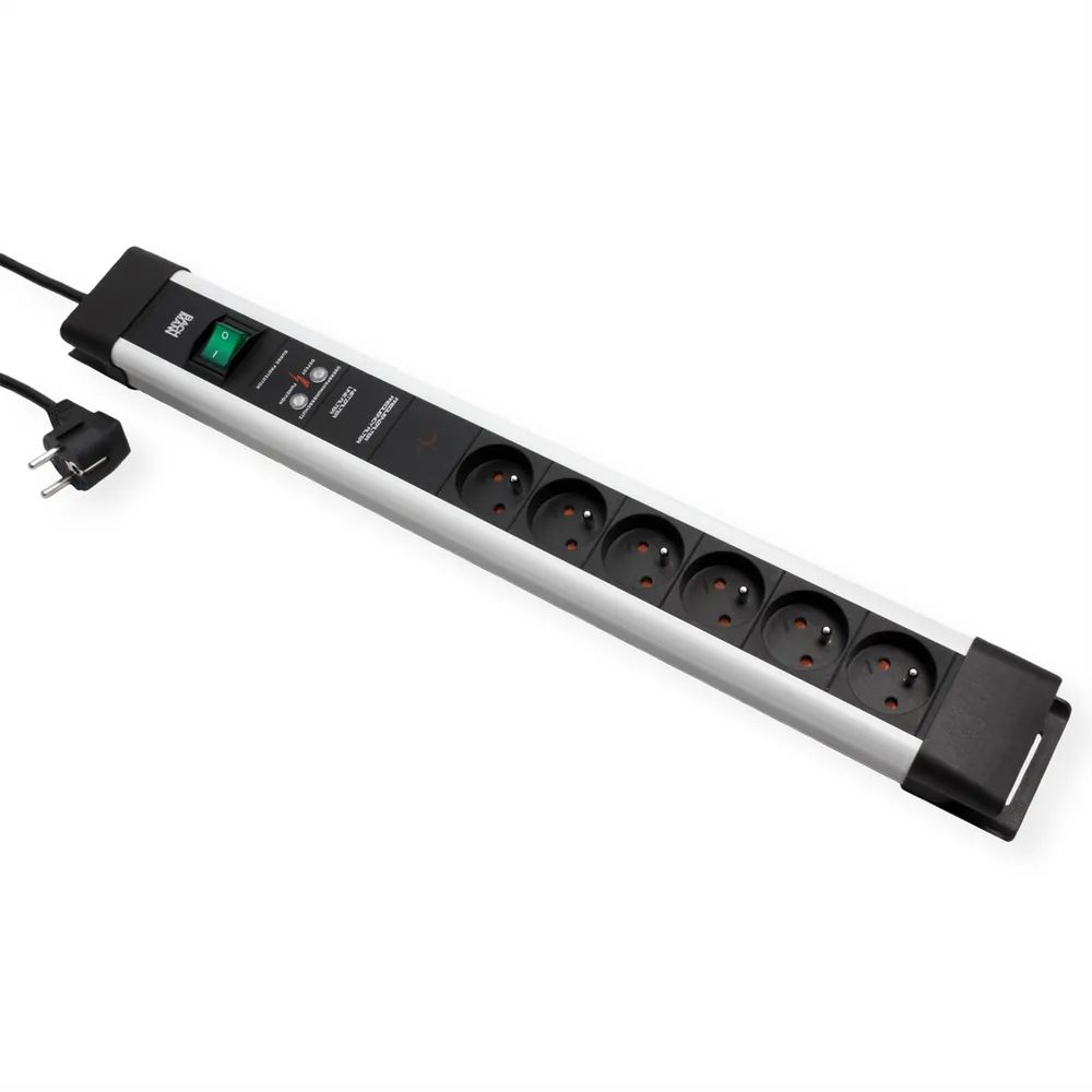 BACHMANN CONNECTUS 6xUTE, 1xGVS 1xSchalter 2,0m CEE7/7 Grau