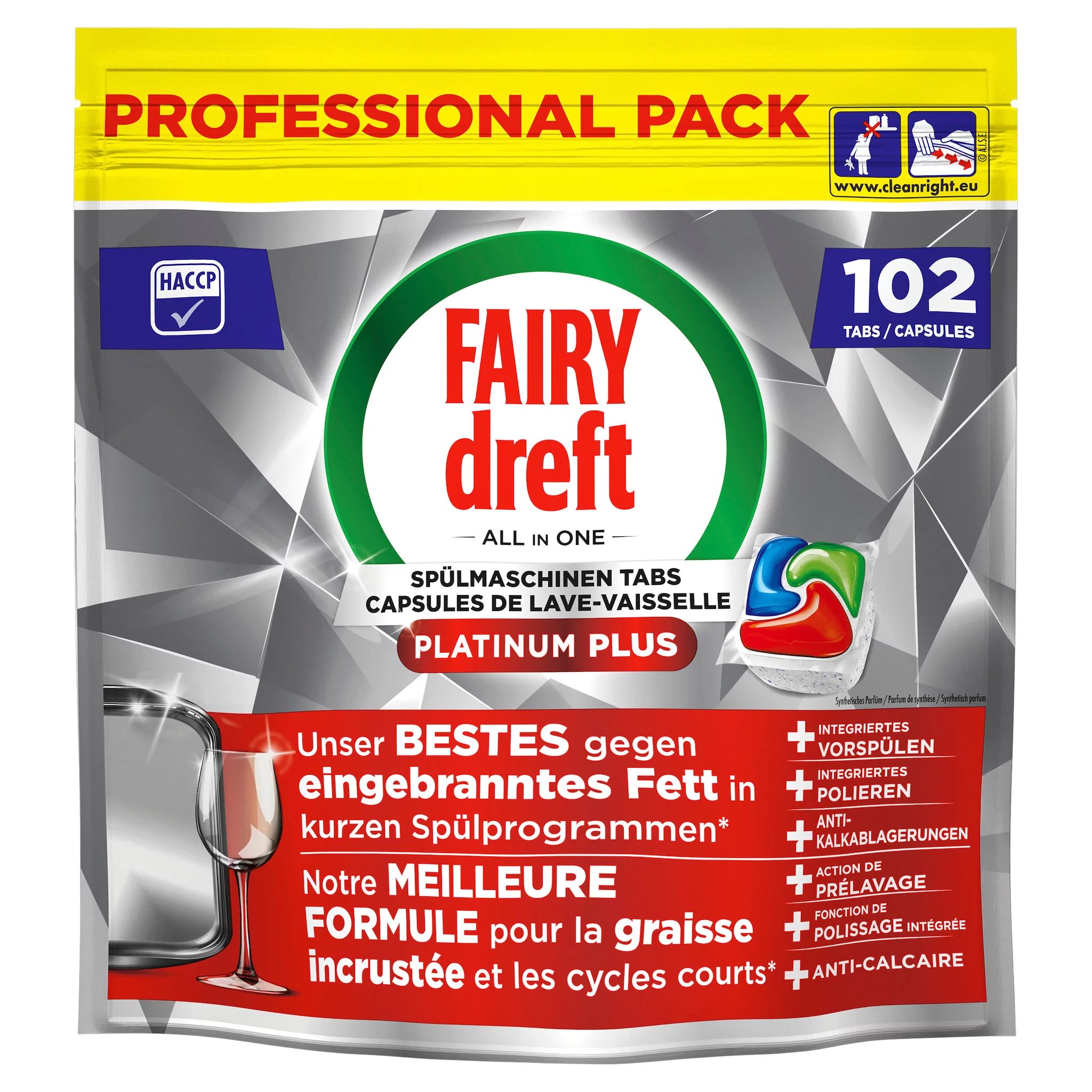 Fairy Professional Platinum Plus Spülmaschinentabs 102 Stk.