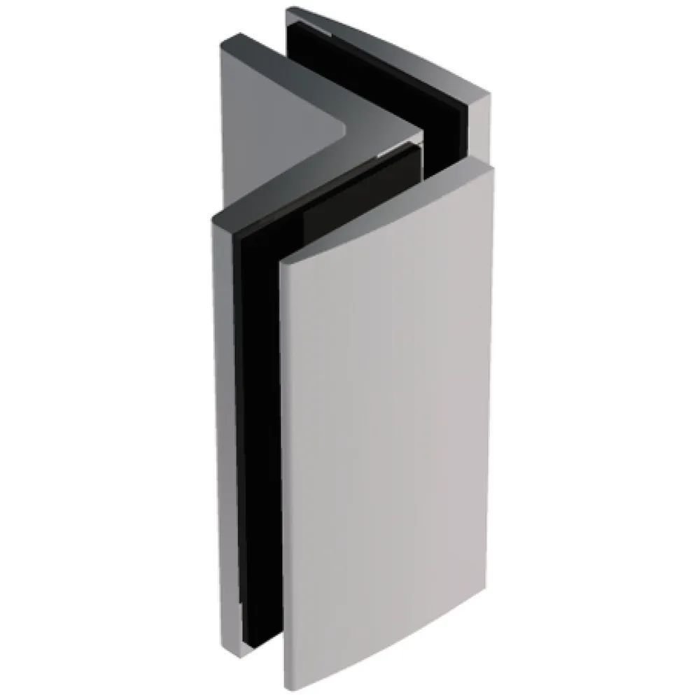 KL-megla Winkelverbinder Bella, 90° Glas-Glas m. Langloch, Messing verchr. pol.(81083.31)