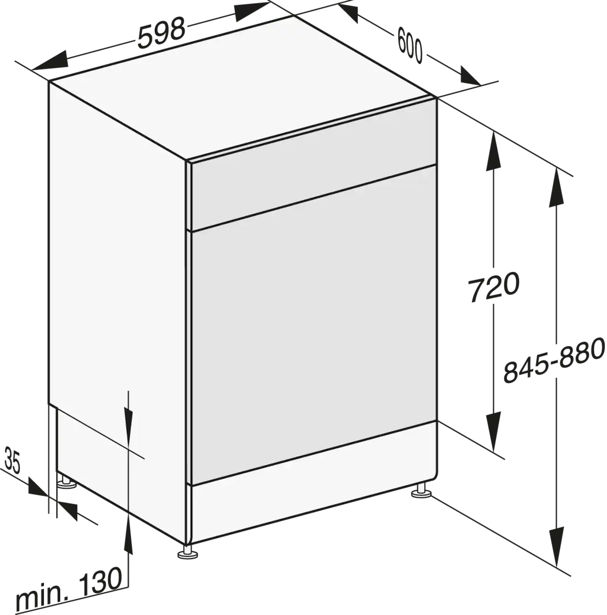 Miele Geschirrspülautomat G 7200 SC Standgerät/brillantweiss