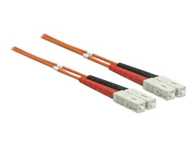 Intellinet Fiber Optic Patch Cable, OM2, SC/SC, 2m, Orange, Duplex, Multimode, 50/125 µm, LSZH, Fibre, Lifetime Warranty, Polybag - Patch-Kabel - SC multi-mode (M)
