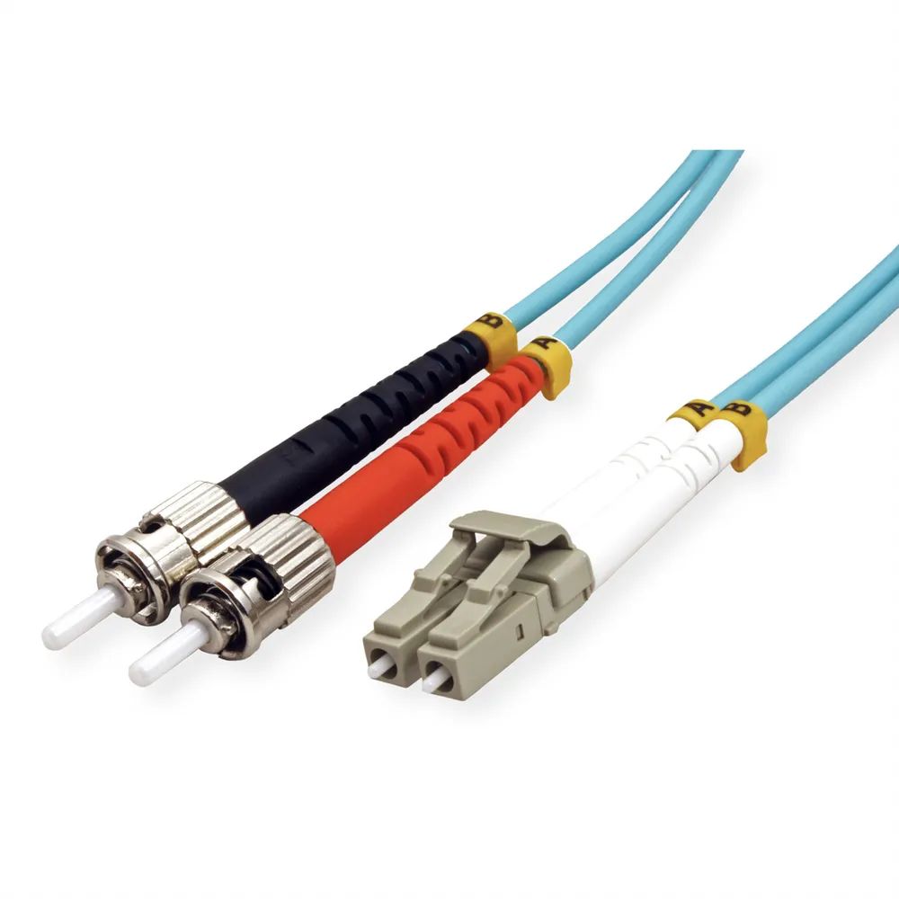 VALUE LWL-Kabel 50/125µm OM3, LC/ST, türkis, 5 m