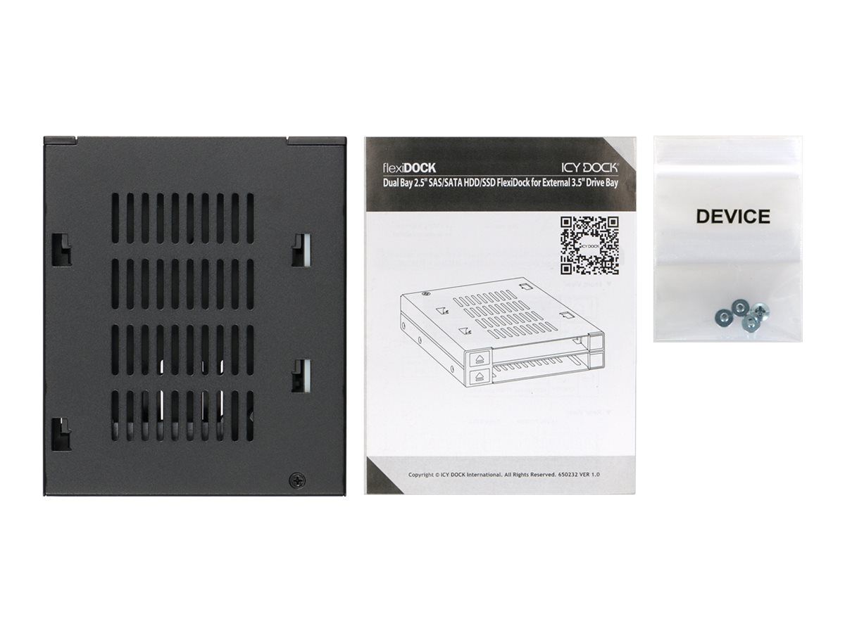 Icy Dock flexiDOCK MB522SP-B - Gehäuse für Speicherlaufwerke - 2.5" (6.4 cm)