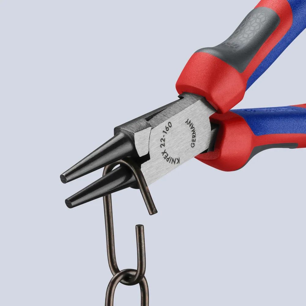 KNIPEX Rundzange mit Comfort-Griffen schwarz atramentiert 160 mm