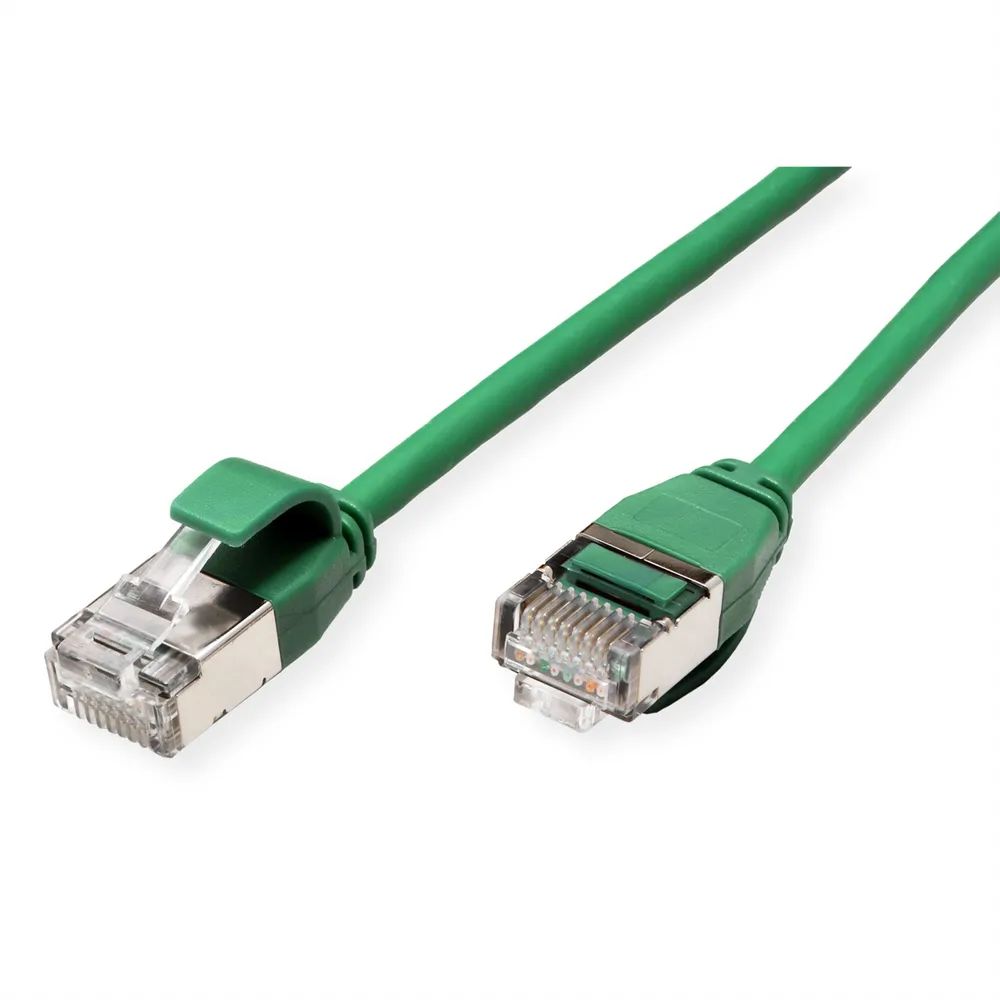 ROLINE U/FTP DataCenter Patchkabel Cat.6A (Class EA), LSOH, slim, grün, 3 m