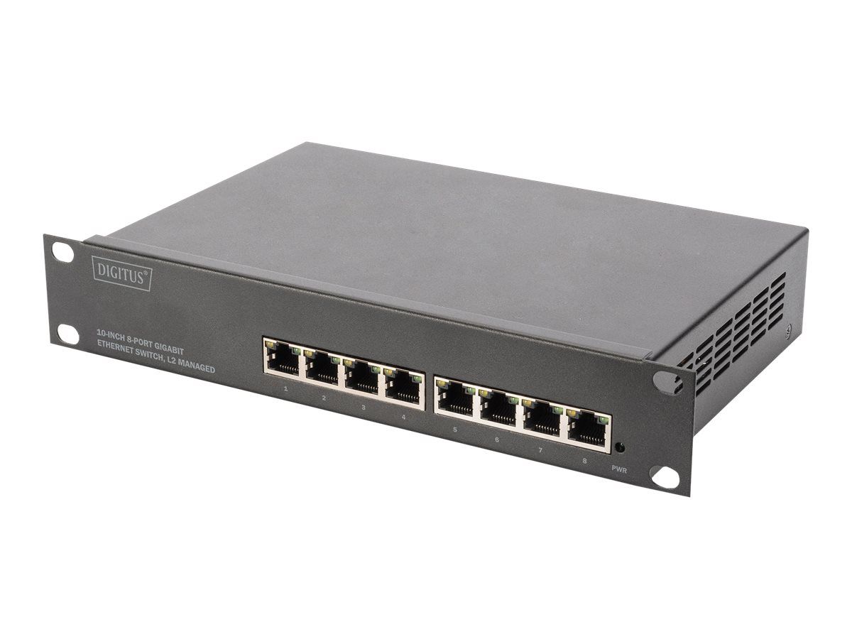 DIGITUS 8-Port Gigabit Switch, 10 Zoll, Managed