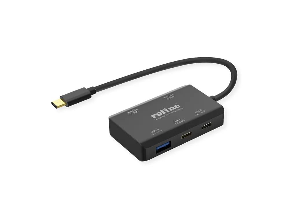ROLINE Hub - PD (100W) - 2 x USB-C 3.2 Gen 2 + 2 x USB 3.2 Gen 2
