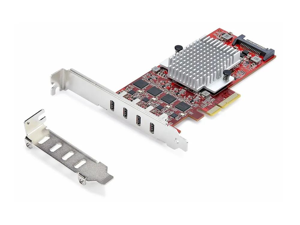 StarTech.com 4-Port USB Type-C PCIe Card, USB-C 10Gb, 4x Controllers, TAA