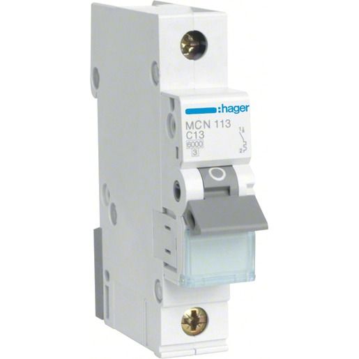 Hager LS-SCHALTER 1P 13A-C 6KA 1PLE / HAGER MCN113