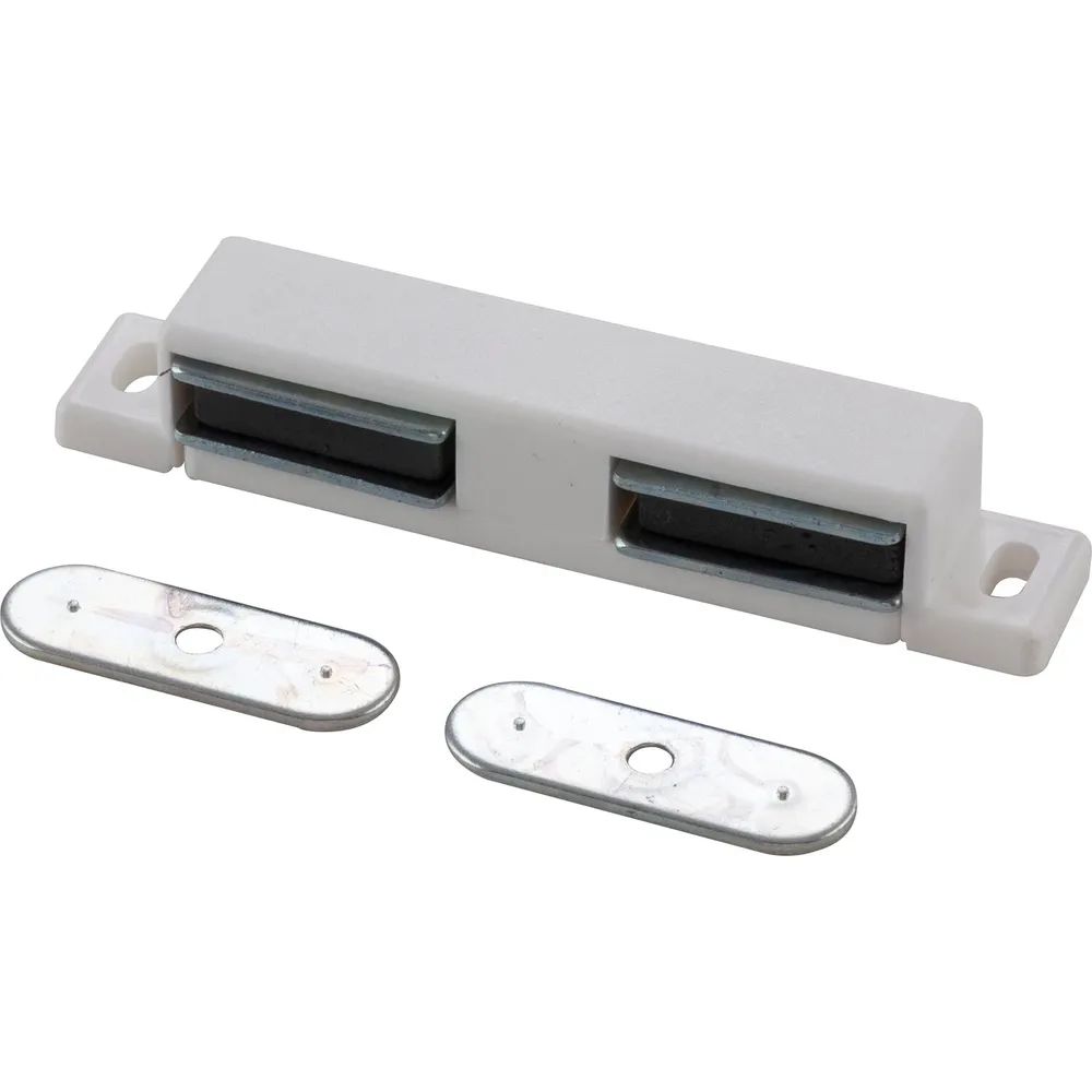 MACO Doppelmagnetschnapper Type 4.2, Haltekraft 4 kg, 1 Loch, Kunststoff weiß