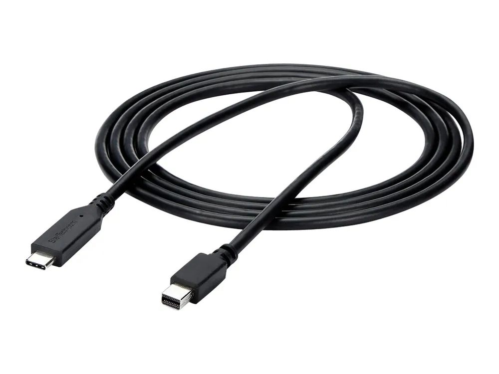 StarTech.com 1,8m USB-C auf Mini DisplayPort Kabel - USB C zu mDP Kabel - 4K 60Hz - Schwarz - DisplayPort-Kabel - 24 pin USB-C (M)