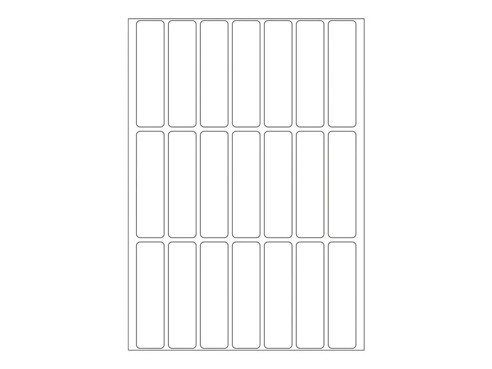 HERMA Permanenter Klebstoff - weiß - 13 x 50 mm 672 Etikett(en) (32 Bogen x 21)