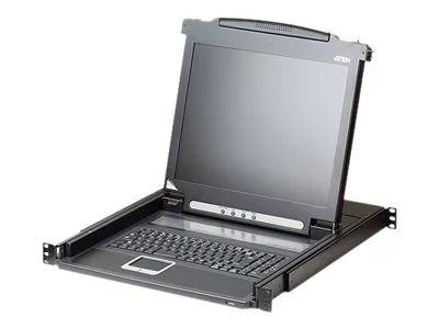 ATEN CL1000M - KVM-Konsole - PS/2, USB - Englisch - Großbritannien und Nordirland - 43.2 cm (17")