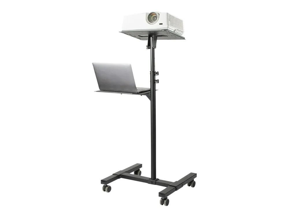 StarTech.com Mobiler Projektor- und Laptopständer/-wagen - Heavy Duty (2 Regale, jeweils 10 kg)