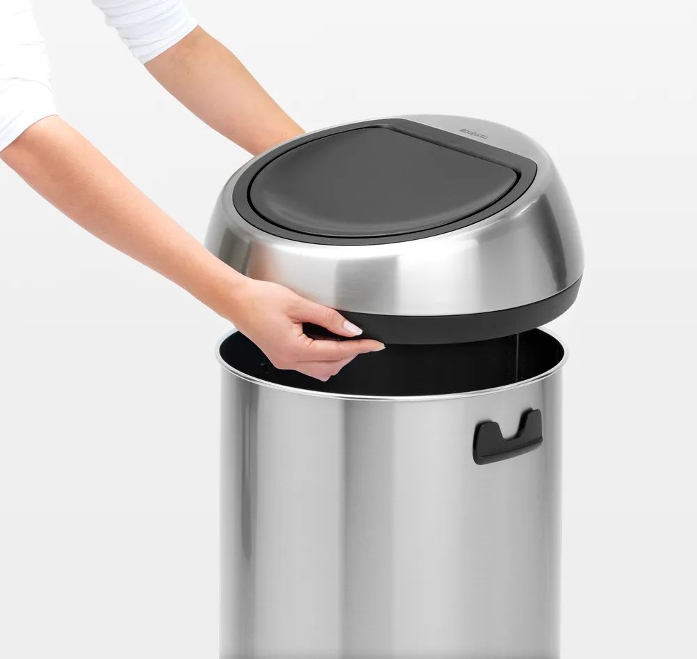Brabantia Touch Bin, 60L - Matt Steel Fingerprint Proof