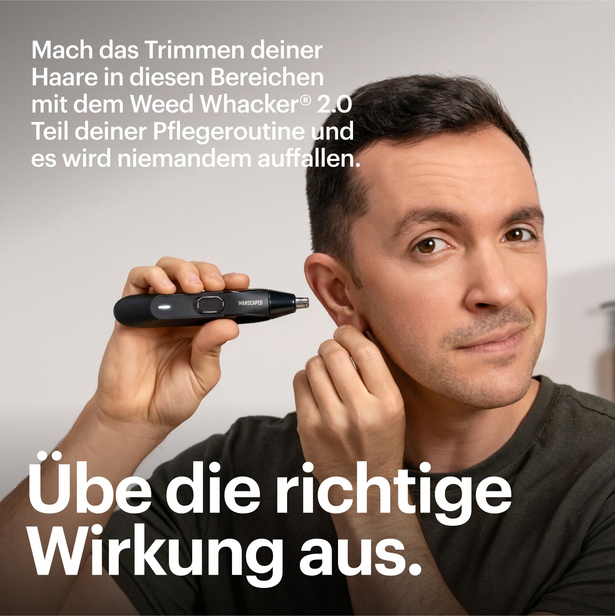 Manscaped Weed Wacker 2.0 Ohr- Nasenhaartrimmer Schwarz