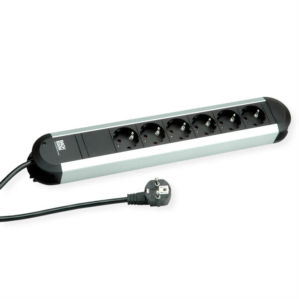 Bachmann PRIMO - Steckdosenleiste - Wechselstrom 250 V - 3680 Watt - Eingabe, Eingang power CEE 7/3 - Ausgangsanschlüsse: 6 (power CEE 7/3)