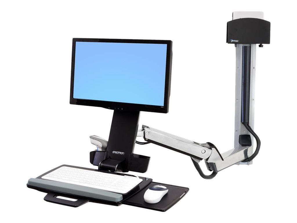 Ergotron Sit-Stand Combo Extender - Montagekomponente (Verlängerungsarm, Wandschienenhalterung, Armabdeckung)
