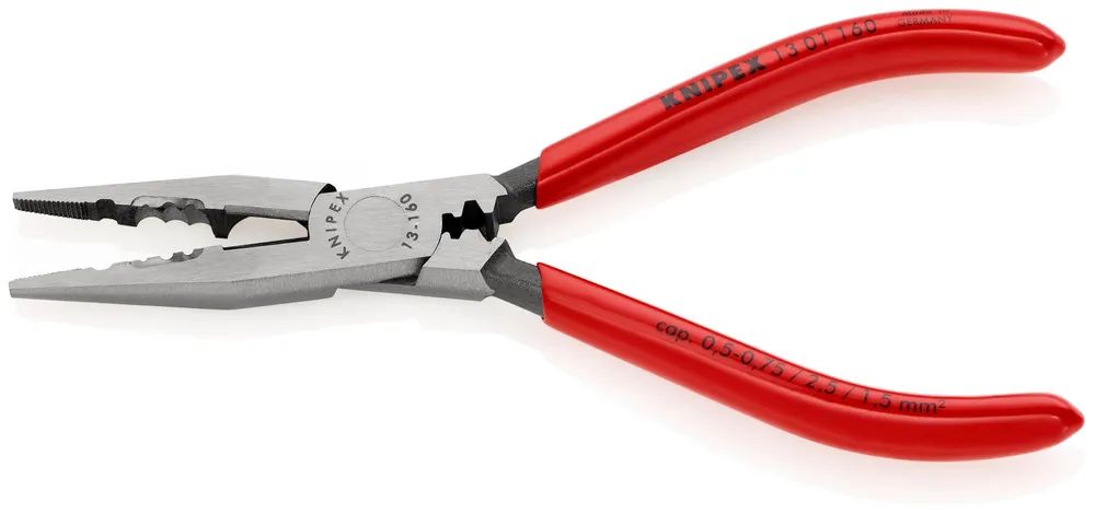 KNIPEX Verdrahtungszange mit Kunststoff überzogen schwarz atramentiert 160 mm