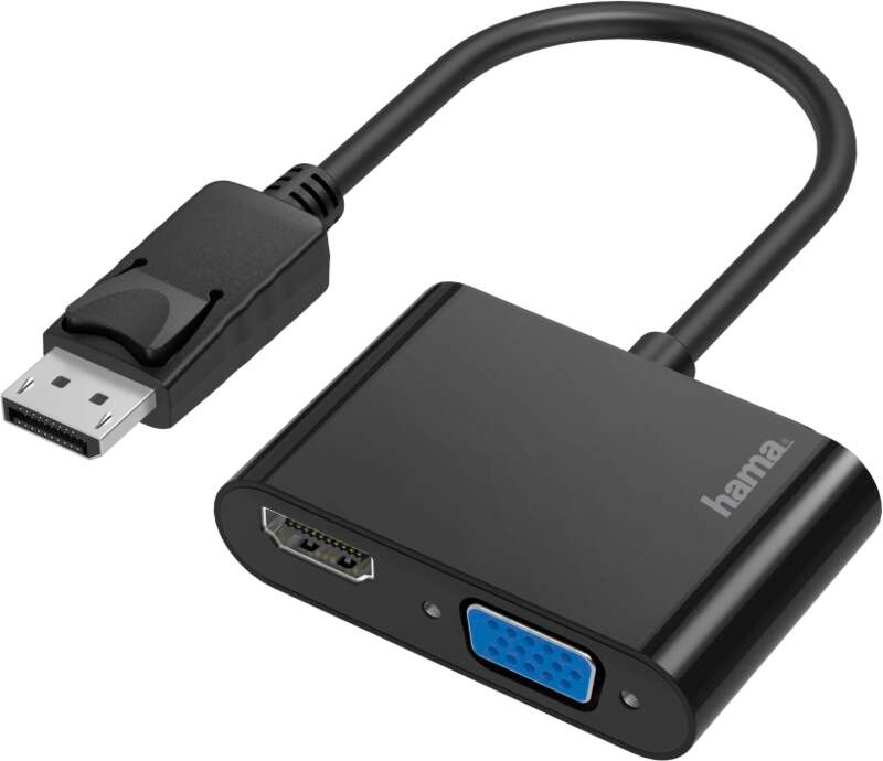 Hama 200334 2in1-DP-Adapter auf VGA + HDMI