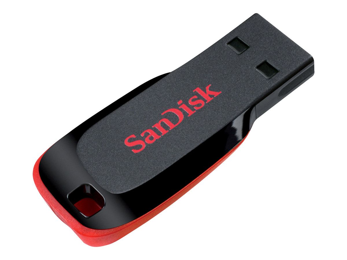 SanDisk Cruzer Blade - USB-Flash-Laufwerk - 32 GB - USB 2.0 - Blau, grün, pink (Packung mit 3)
