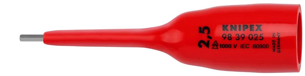 KNIPEX Steckschlüsseleinsatz für Innensechskantschrauben mit Innenvierkant 3/8" 92 mm