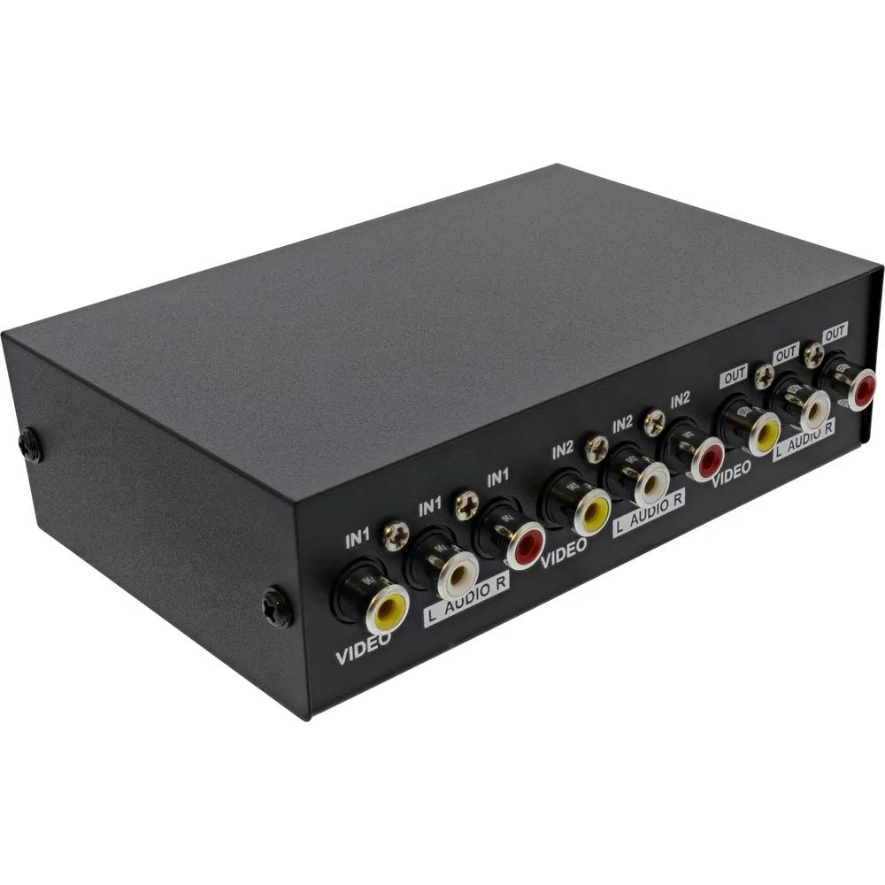 InLine AV Umschalter manuell 2-port - 3x Cinch IN/OUT