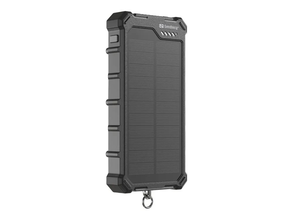 SANDBERG Active - Solar-Powerbank - 10000 mAh - 37 Wh - 22.5 Watt - 3 A - PD/PPS - 2 Ausgabeanschlussstellen (USB, 24 pin USB-C)