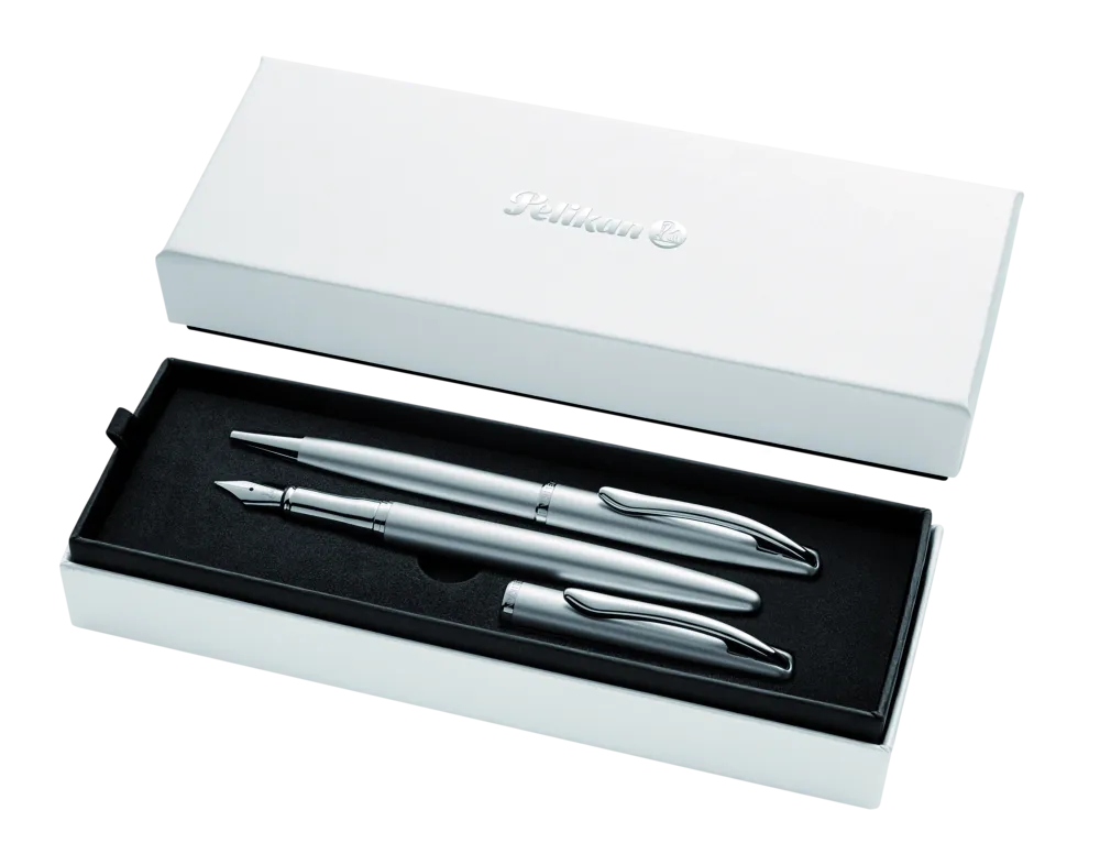Pelikan Füllhalter & Kugelschreiber Jazz® Noble Elegance im Set, Silber