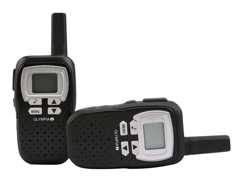 Olympia 1208 - Tragbar - Zwei-Wege Funkgerät - PMR - 446.00625 - 446.09375 MHz - 8 Kanäle - Schwarz (Packung mit 2)