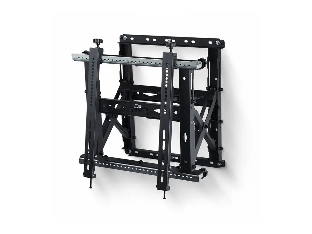 StarTech.com Startech - Befestigungskit (Wandmontage, VESA-Montagehalterungen, 2 Winkeleinsteller) - Kickstand-Stil - für Flachbildschirm - landscape/portrait, six-point adjustments, up to 70 kg - Schwarz - Bildschirmgröße: 114.3-177.8 cm (45"-70")