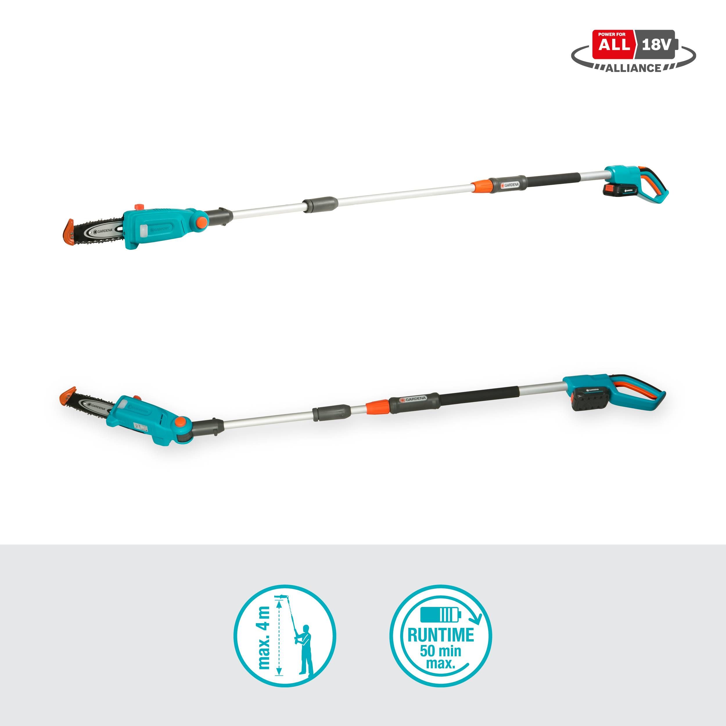 Gardena Akku-Teleskop-Hochentaster TCS 20/18V P4A Ready-To-Use Set