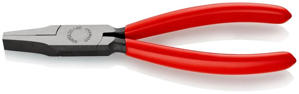 KNIPEX Flachzange mit Kunststoff überzogen schwarz atramentiert 160 mm