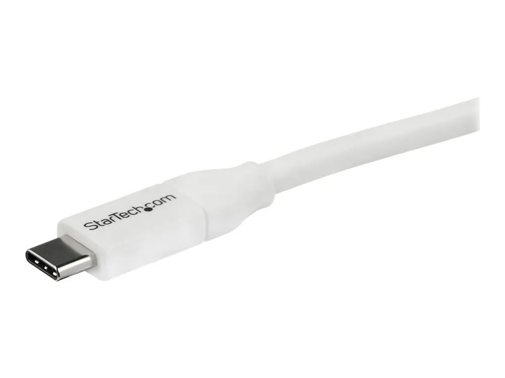 StarTech.com USB-C auf USB-C Kabel mit 5A Power Delivery - 4m - Weiss - ST/ST - USB 2.0 - USB-IF zertifiziert - USB Typ C Kabel - USB-Kabel - 24 pin USB-C (M)