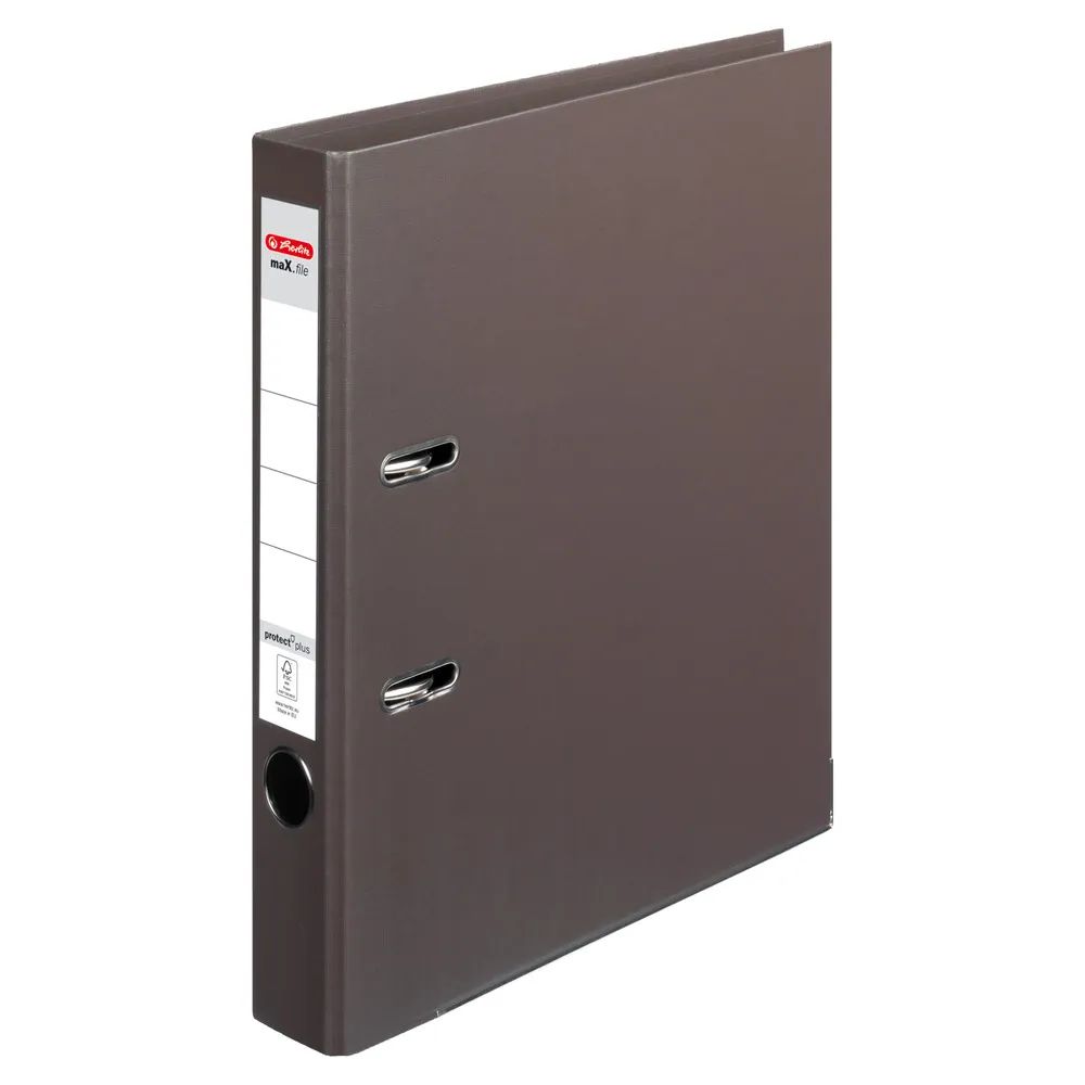 herlitz Ordner maX.file protect plus, A4, 5cm, braun