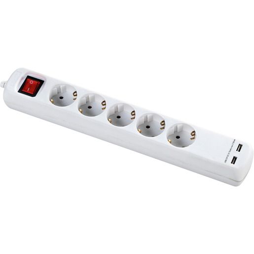 Skyland TISCHVERT. 5F M.SCHALT 1,4M WS / SKYLAN S25067 2X USB 2,1A 25067