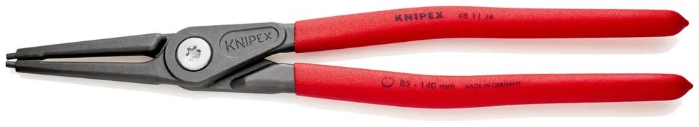 KNIPEX Präzisions-Sicherungsringzange für Innenringe in Bohrungen mit rutschhemmendem Kunststoff überzogen grau atramentiert 320 mm