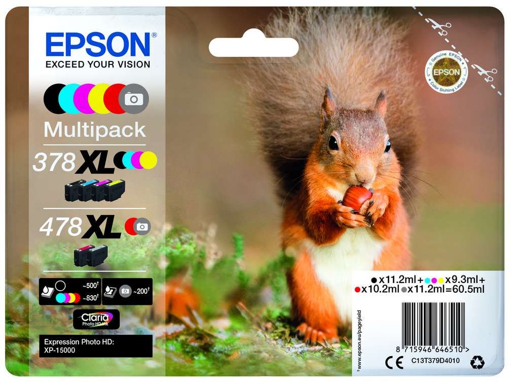 Epson 378/478 Tinte Eichhörnchen Multi, XL, 6 Far.