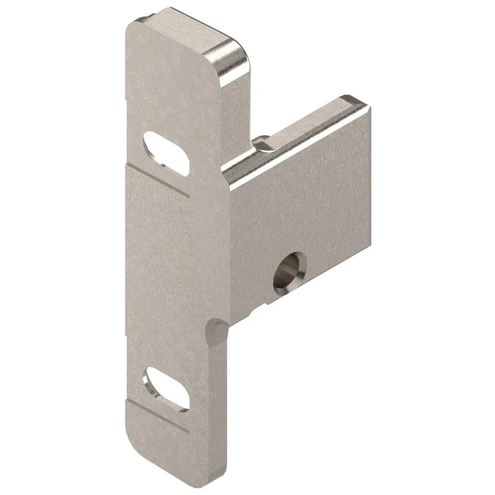 BLUM METABOX Frontbefestigung Zarge N, Schraubversion, links, Zink vernickelt